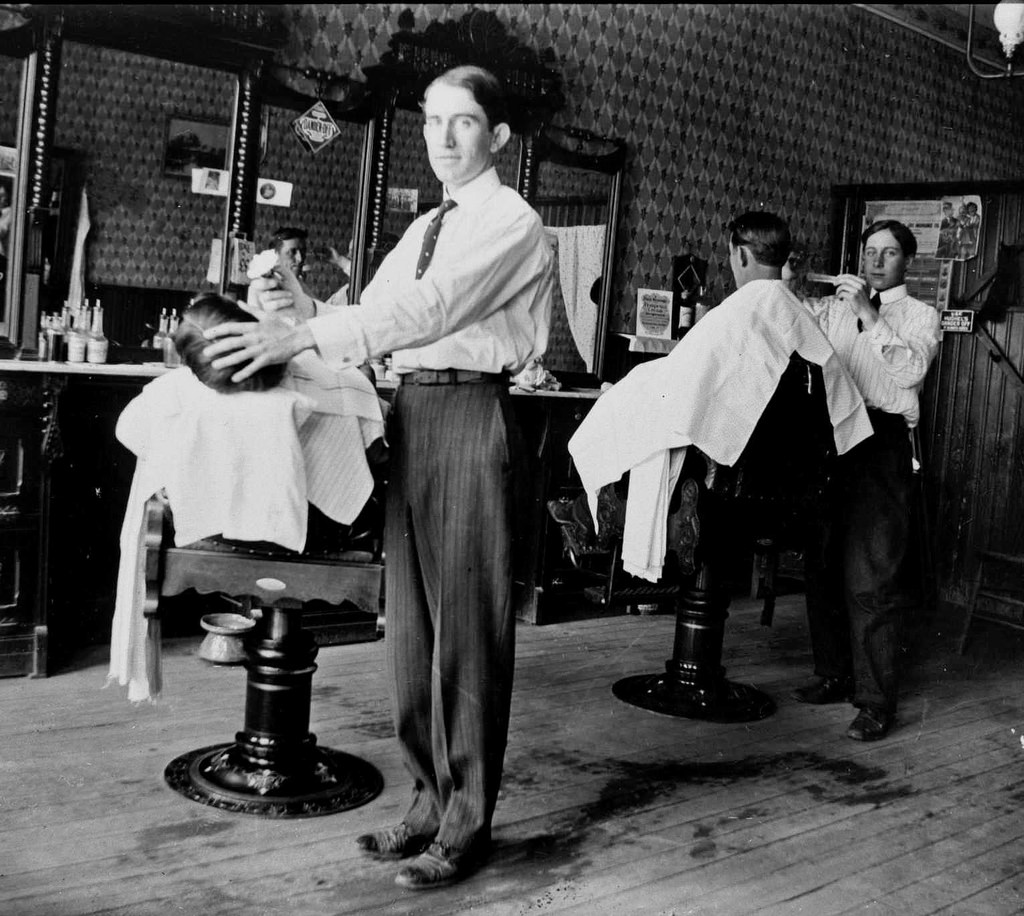 19th century barber shop