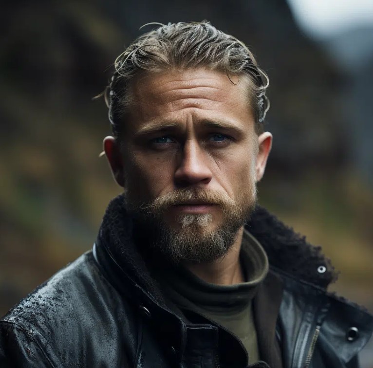 Charlie Hunnam badass portrait.